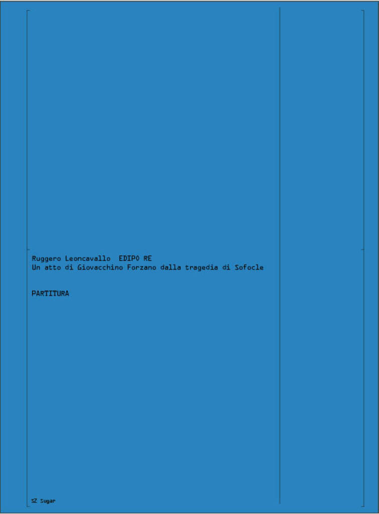 Edipo Re (Opera Postuma)